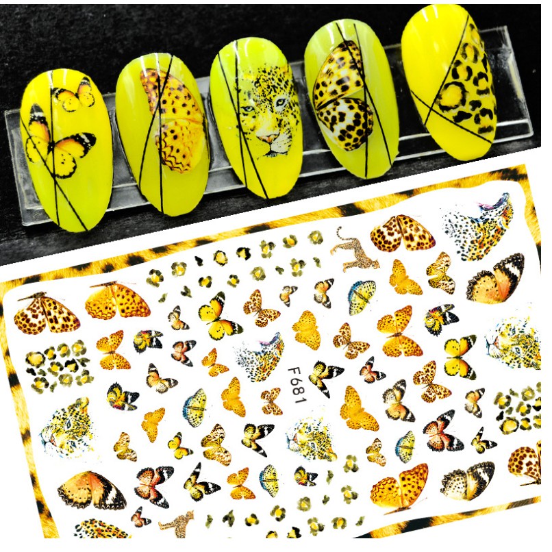 Sticker bướm &amp; Decal dán móng tay