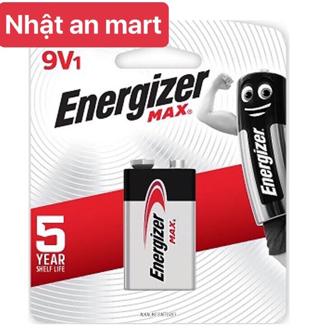 Pin 9V Energizer alkaline Max 522 BP1 - Vỉ 1 viên - Chính Hãng