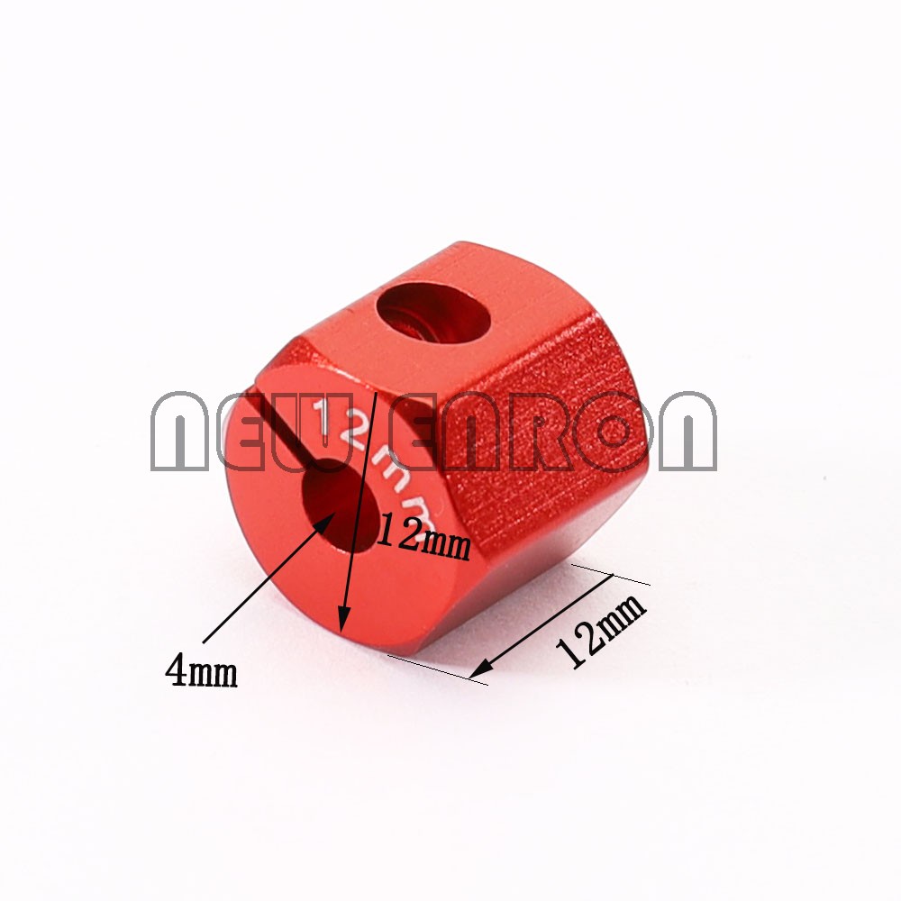 4p Nhôm 12mm Bánh xe Hex Hub Độ dày 10mm hoặc 12mm cho 1/10 RC Crawler Car Axial SCX10 90046 Tamiya MST TRX4 RC4WD Pa