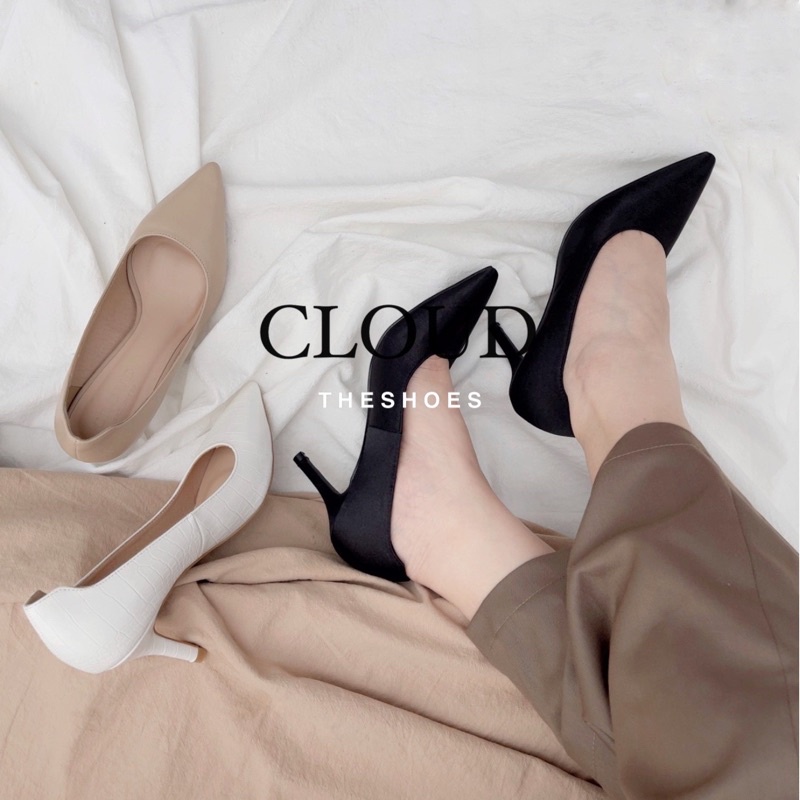 Giày cao gót 6cm bít mũi nhọn da mềm – Cloud The Shoes