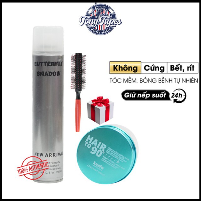 Sáp vuốt tóc Nữ chính hãng Hairto90 KANFA + Gôm xịt tóc giữ nếp tóc con , uốn, giả uốn | Wax & keo vuốt tóc | november