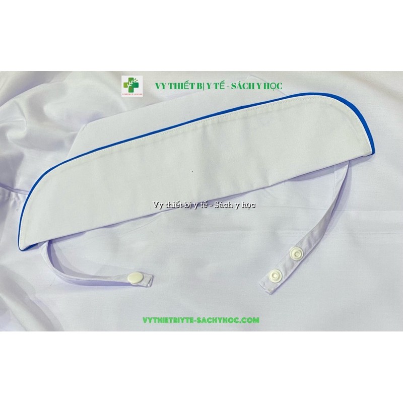 Mũ y tá viền xanh chuẩn bộ y tế