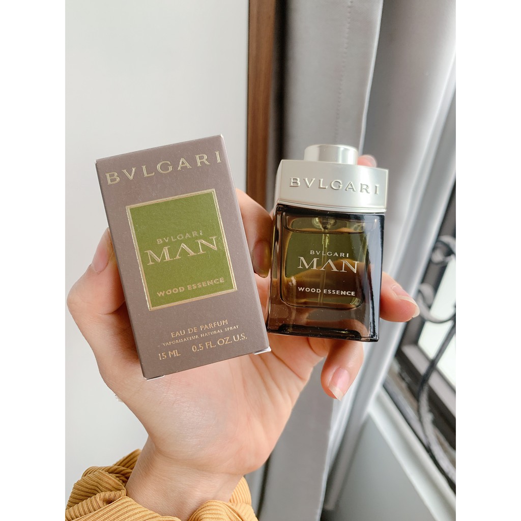 Nước hoa Mini - Bvlgari Man Wood Essence EDP - 15ml - Dạng xịt