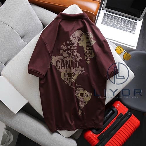 Áo thun nam có cổ áo phông polo nam vải cá sấu in loang dôc đáo cao cấp cá tính Liyorstore - ACB4063