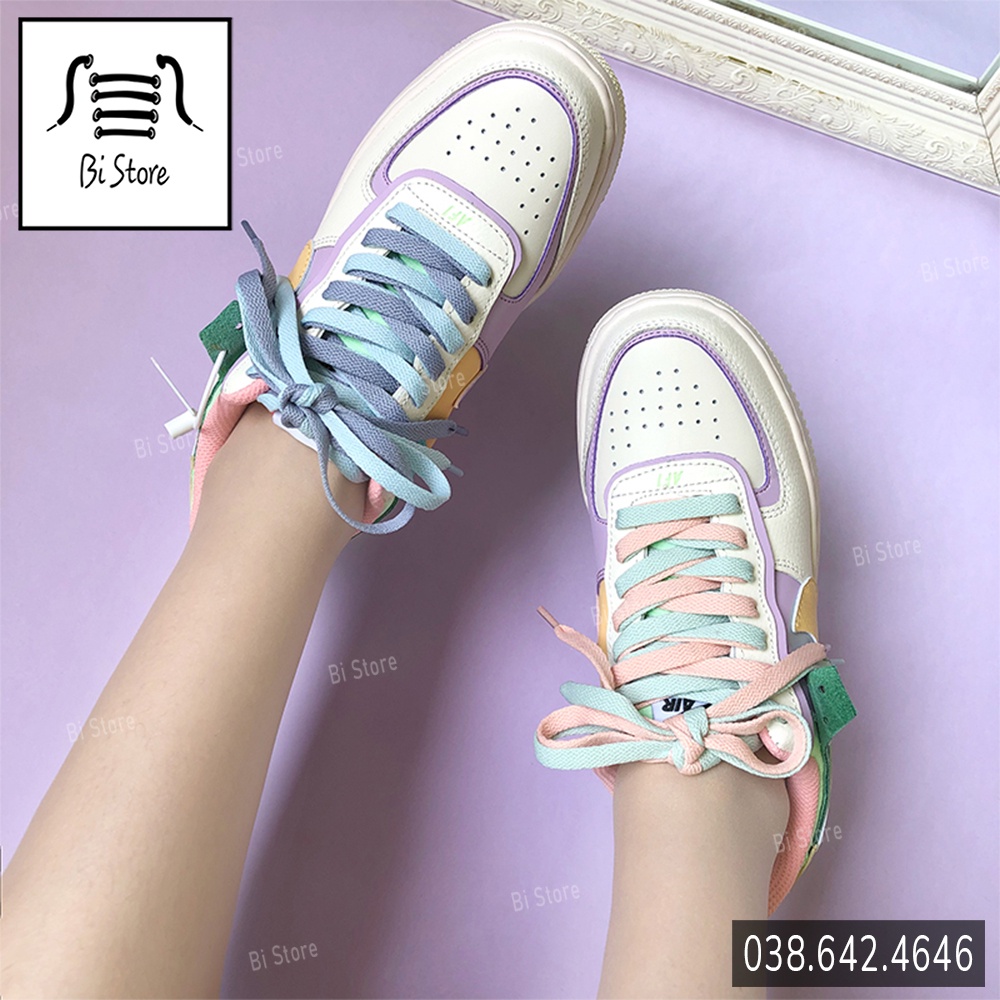 [Bảng 30 màu] Dây giày dẹt màu Pastel dài 1m2 - 1m6 dành cho các loại giày thể thao / sneaker nam nữ Nikee, Jordann, Das
