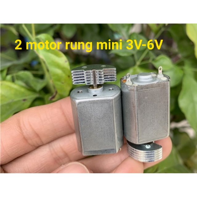 2 cái motor rung mini 3V - 6V motor 130 rung rất mạnh