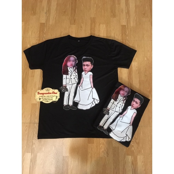 Áo thun đen in theo yêu cầu