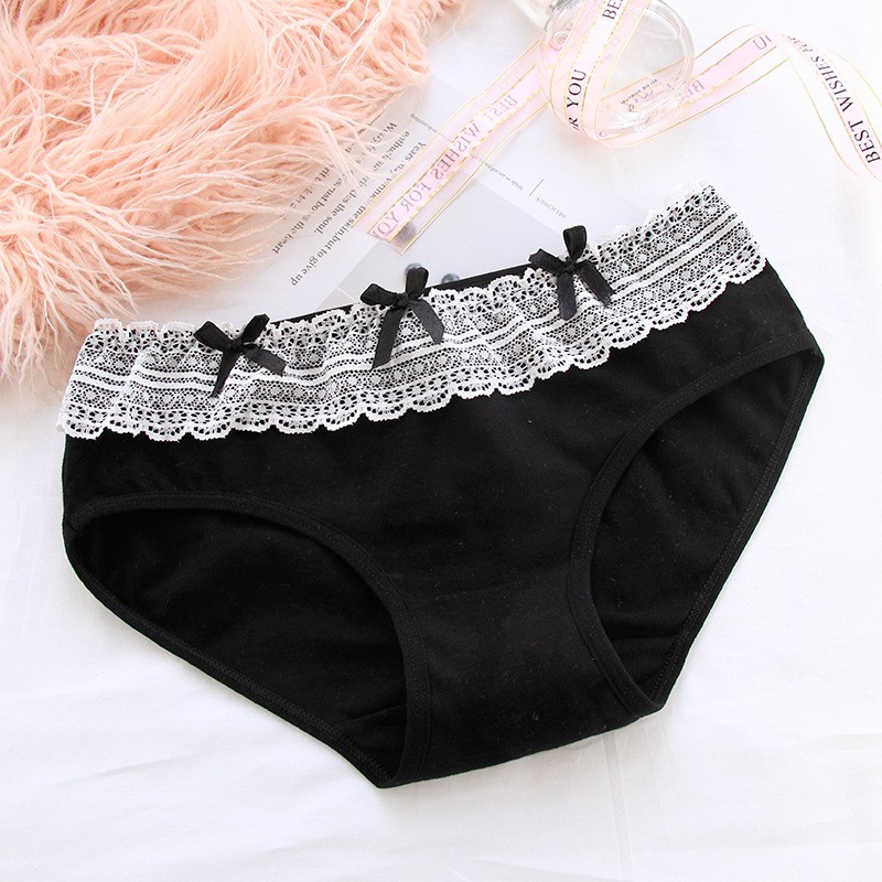 Quần lót nữ cotton viền ren dễ thương nữ tính thoáng mát LAVENUSA QL65