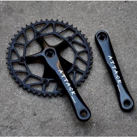 Đùi đĩa Giò đĩa nhôm Fix gear ATTACK 1 tầng cho xe đạp Fixed Gear 48T