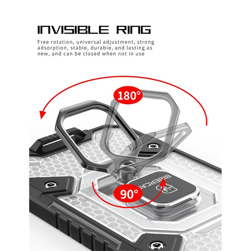 OPPO Reno 6Z 6 Pro Plus A93s A74 5G Drop Protection Cover Magnetic Ring Car Bracket Phone Case