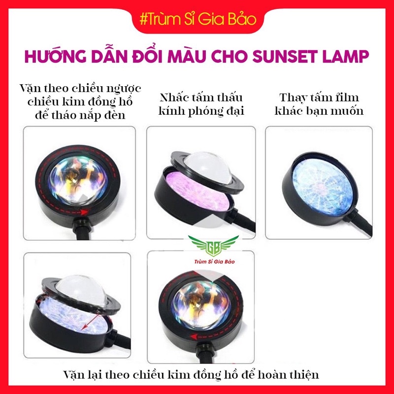 Đèn Hoàng Hôn SUNSET 4 Màu In 1 Quay Tiktok ,Live Tream , Sống Ảo .