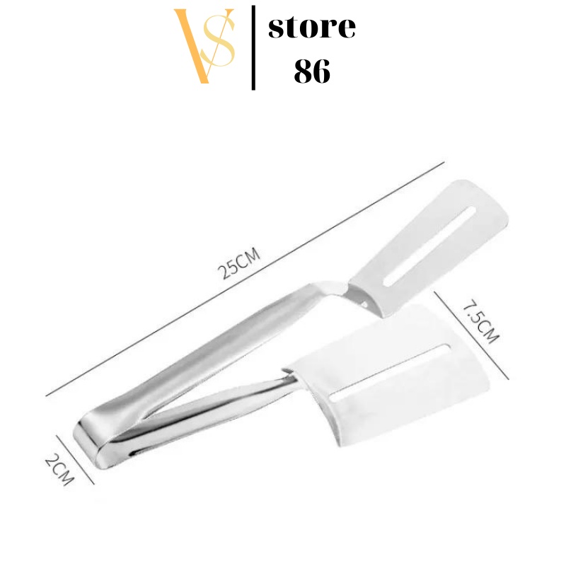 Xẻng, kẹp bằng Inox Dùng Để Gắp Đồ Chiên ,Nướng ,Gắp Các Đồ Nóng G198-xeng-kep