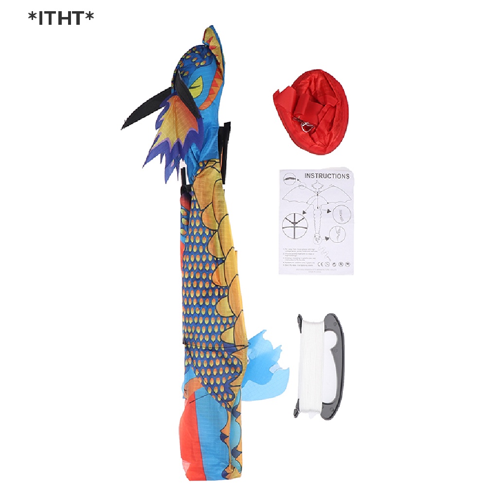Diều Hình Rồng Bay 3D Cỡ Lớn Bằng Nylon Kèm Dây 100m Độc Đáo Cho Gia Đình