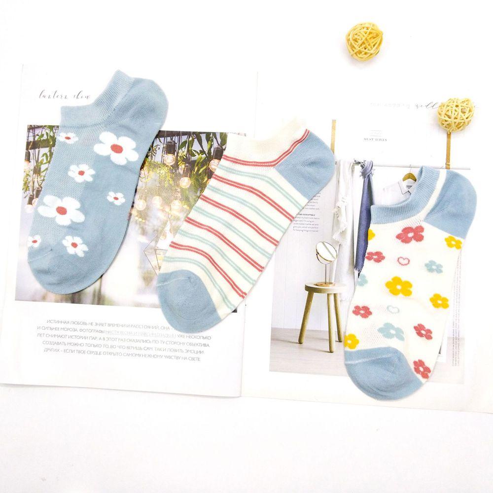 IVORY Đôi Vớ Cotton HọA TiếT Kẻ SọC ThờI Trang Cho Nữ