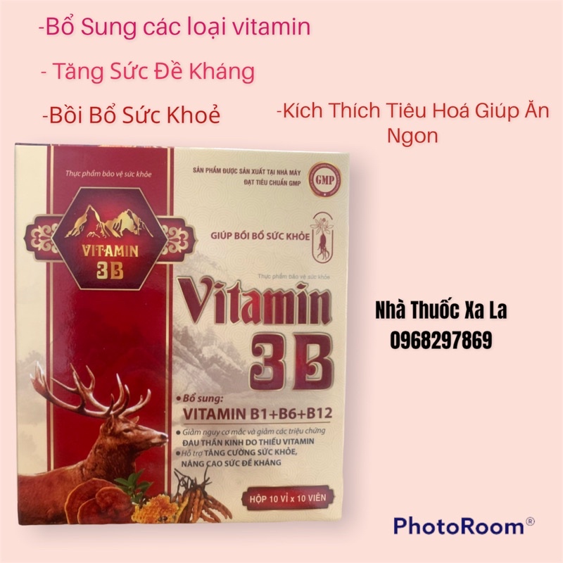 Vitamin 3B Plus – Hỗ trợ tăng cường sức khỏe, giúp hấp thu dinh dưỡng, kích thích ăn ngon (Hộp 100 viên)