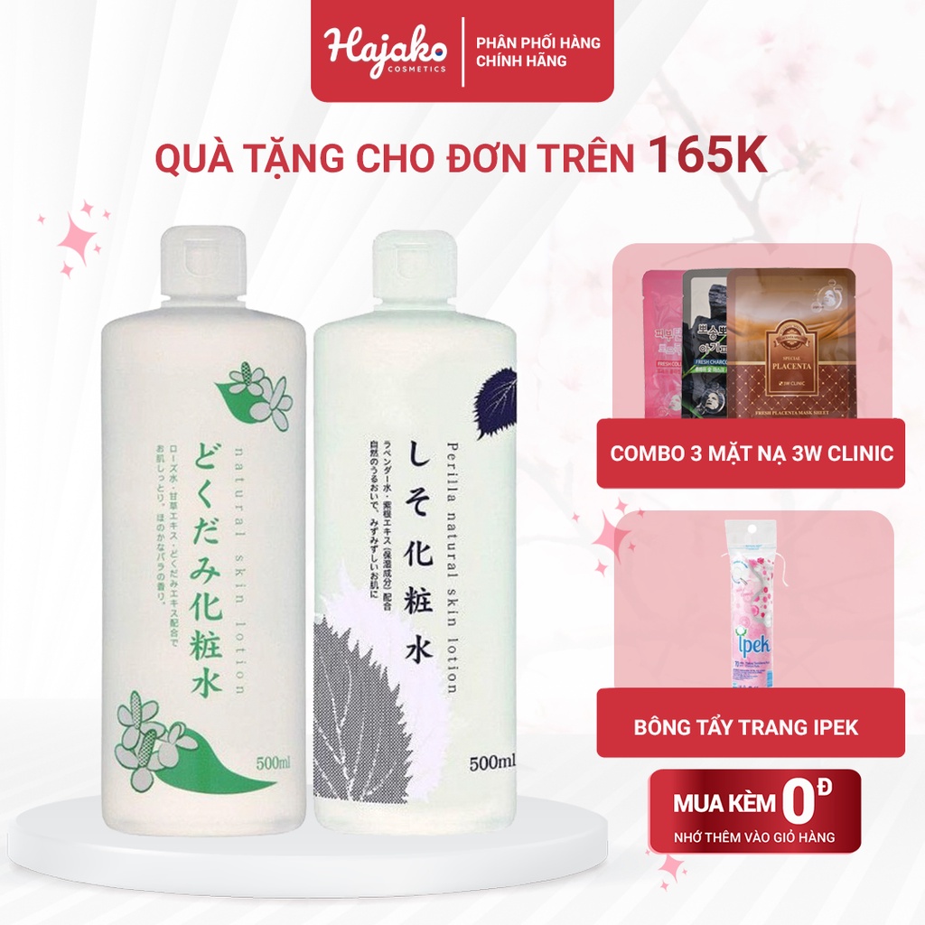 Nước Hoa Hồng Diếp Cá, Tía Tô Nhật Bản Dokudami Chinoshio Natural Skin Lotion 500ml