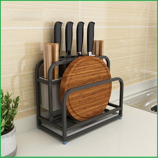 Kệ để dao thớt đũa inox 29x15x27cm sơn tĩnh điện không rỉ
