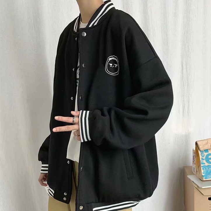 Áo Khoác Nỉ Bomber Cardigan Form Rộng Chất Nỉ Bông Dày Dặn Nam Nữ Unisex Thời Trang Hàn Quốc