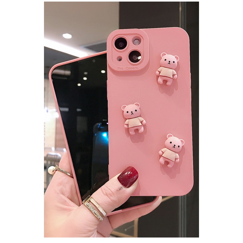 Ốp Điện Thoại Chống Sốc In Hình Gấu Thỏ Cho iphone 15 pro max 14 / 13 / 12 / 11 pro max xs xr xs max 7 / 8plus