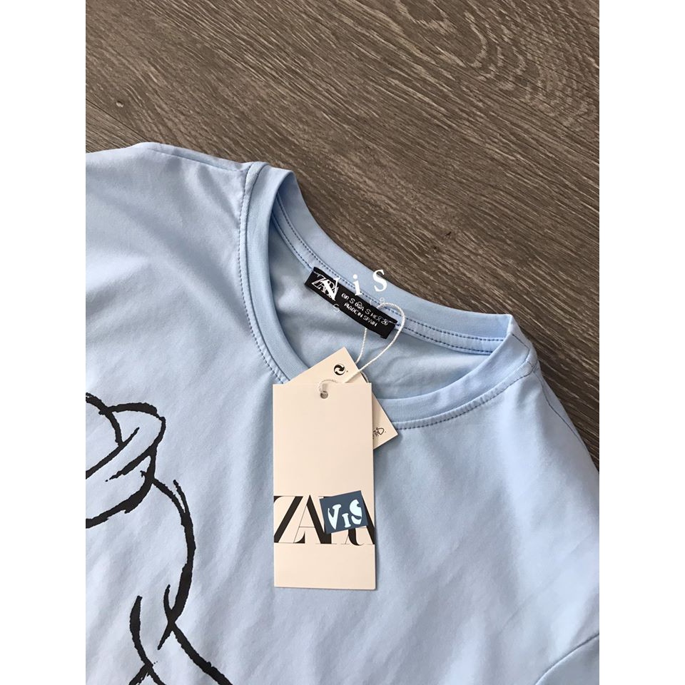 ÁO THUN NỮ MÀU XANH DƯƠNG VNXK