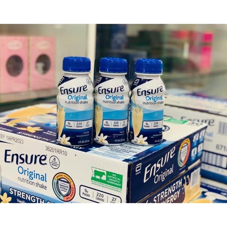 Date 2024 Sữa ensure nước vani mỹ 237ml