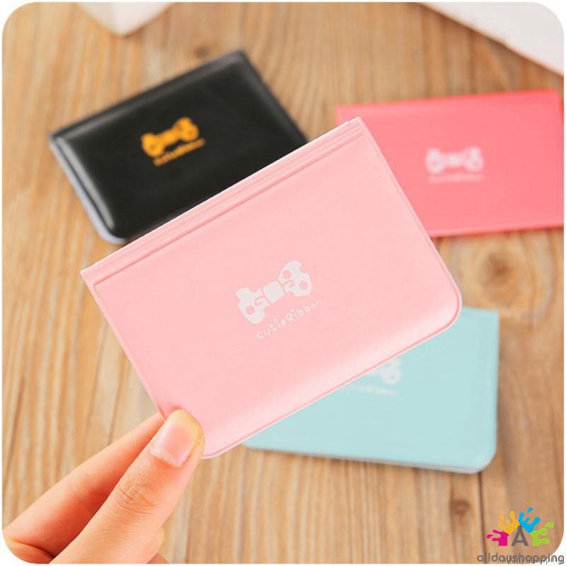 PU Leather Card Holder Women Girls ID Card Passport Card Wallet Bag