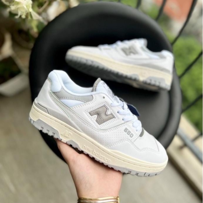 Giày Sneaker NB New 550 White Grey|NB Trắng Xám Siêu CẤp-Ảnh Tự Chụp
