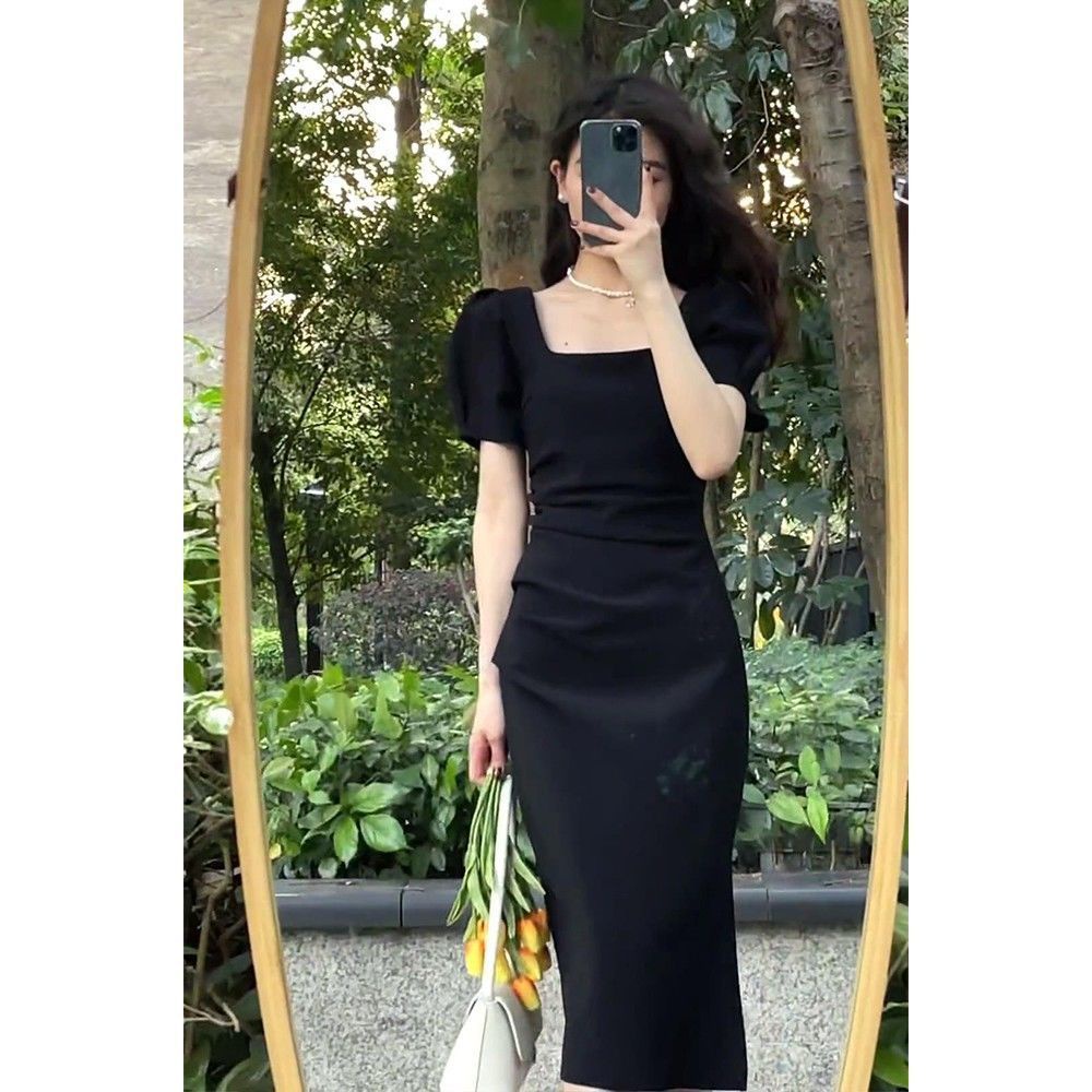 Đầm Dài Trung Bình Phong Cách Pháp Thời Trang Mùa Hè 2022 Mới Dành Cho Nữ