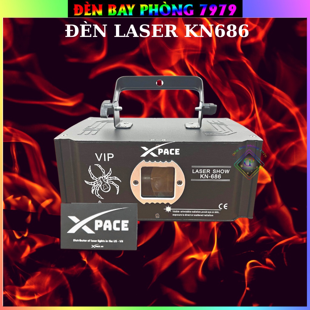 Đèn Laser Phòng Bay KN 686 Với Hơn 1600 Hiệu Ứng Hình 3D Dùng Cho Phòng Bay, Karaoke, Bar