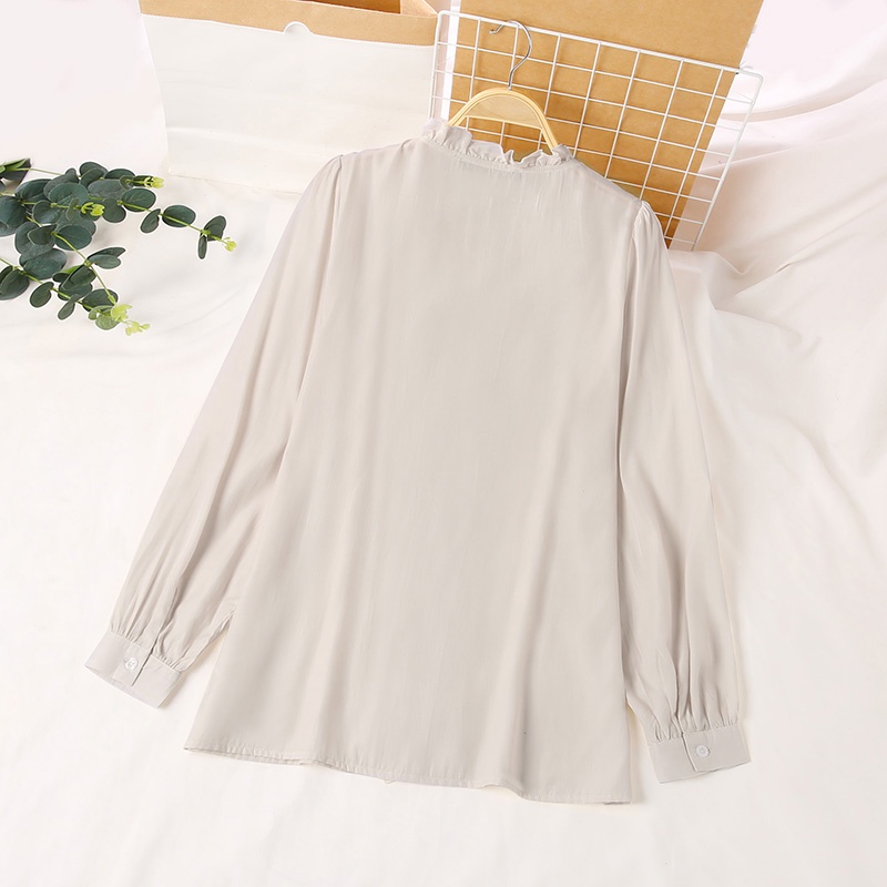 Áo kiểu ZANZEA tay dài cổ bèo thiết kế đơn giản thời trang cho nữ