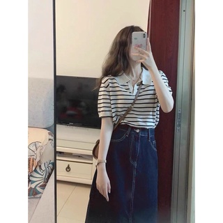 [Ảnh thật] ÁO POLO CROPTOP CỔ V LEN