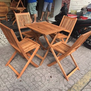 Ghế cà phê mini gỗ tràm gấp gọn siêu bền