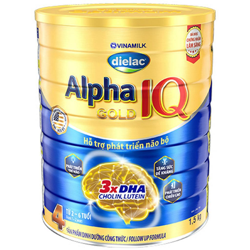 Sữa Bột Dielac Alpha Gold 4 - Hộp Thiếc 1500g và 900g