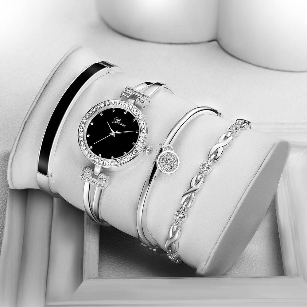 ROSE Đồng Hồ Quartz Nữ Dây Da
