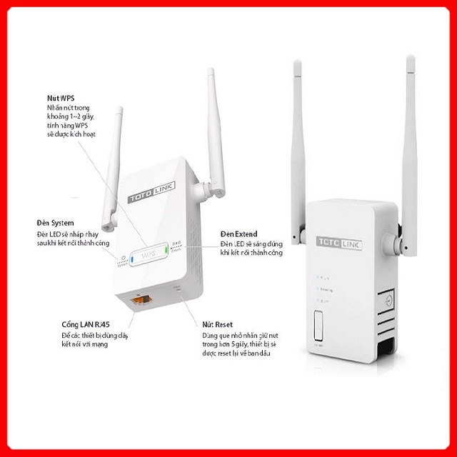 Thiết bị mở rộng sóng wifi Repeater TotoLink EX200 | WebRaoVat - webraovat.net.vn