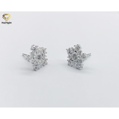 Bông tai bạc Ý 925 Huệ Ngân - Hoa tuyết YCXR134