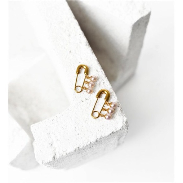 Khuyên Tai Bạc mạ vàng 18K Ngọc Trai Nhân Tạo dành cho nữ - KT04G2020