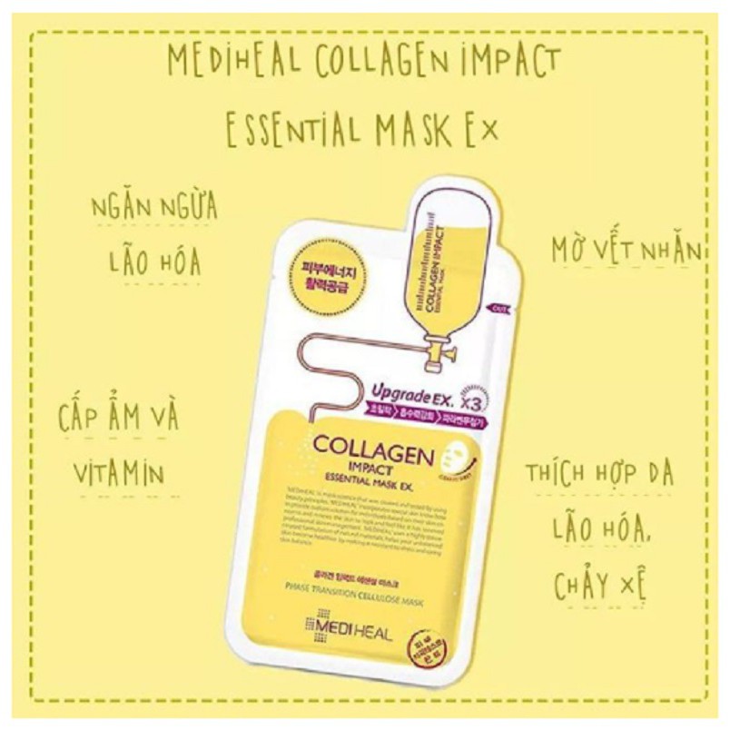 Mặt Nạ Collagen Ngăn Ngừa Lão Hóa Da Mediheal Collagen Impact Essential  Mask EX 24ml | Shopee Việt Nam