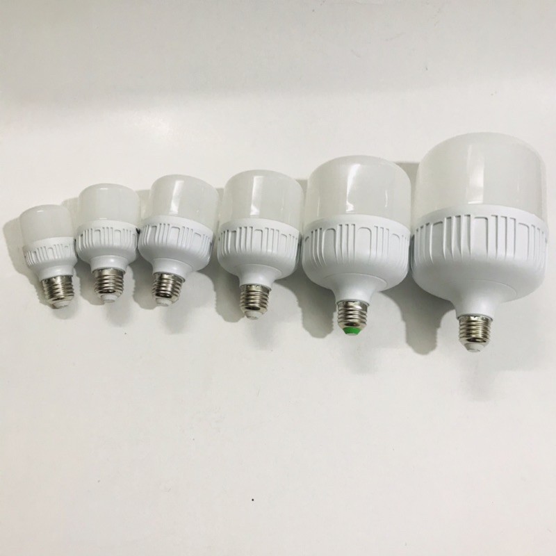 Bóng đèn led bulb trụ kín nước tốt bền 10w 15w 20w 30w 40w 50w siêu sáng, led búp tròn đui e27 tiết kiệm điện