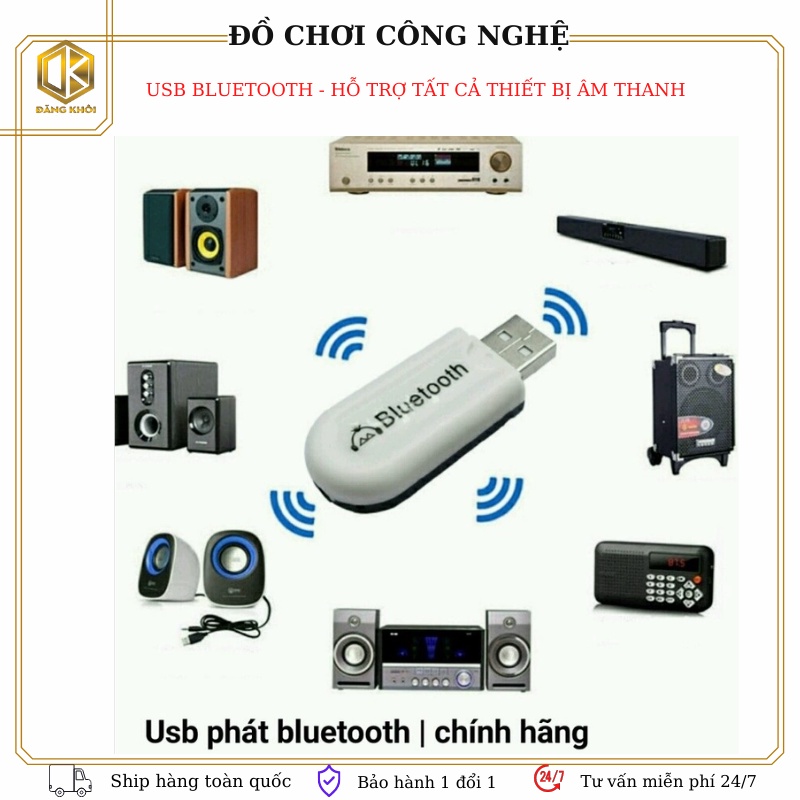 USB BLUETOOTH HJX-001 BIẾN LOA THƯỜNG THÀNH LOA BLUETOOTH, LOẠI 1 - Chuẩn Stereo