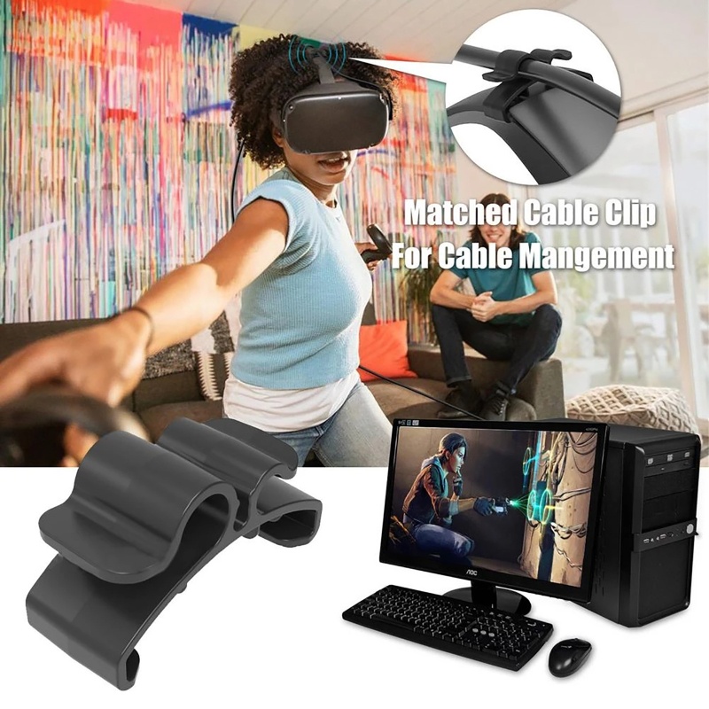 2 Kẹp Giữ Dây Cáp Cho Kính Thực Tế Ảo Oculus Quest 1 / 2
