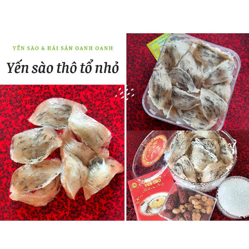 50gr Yến thô tổ nhỏ nguyên chất Nha Trang - Khánh Hòa tặng kèm Nhíp và đồ chưng