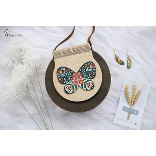 Túi gỗ con bướm xinh vintage