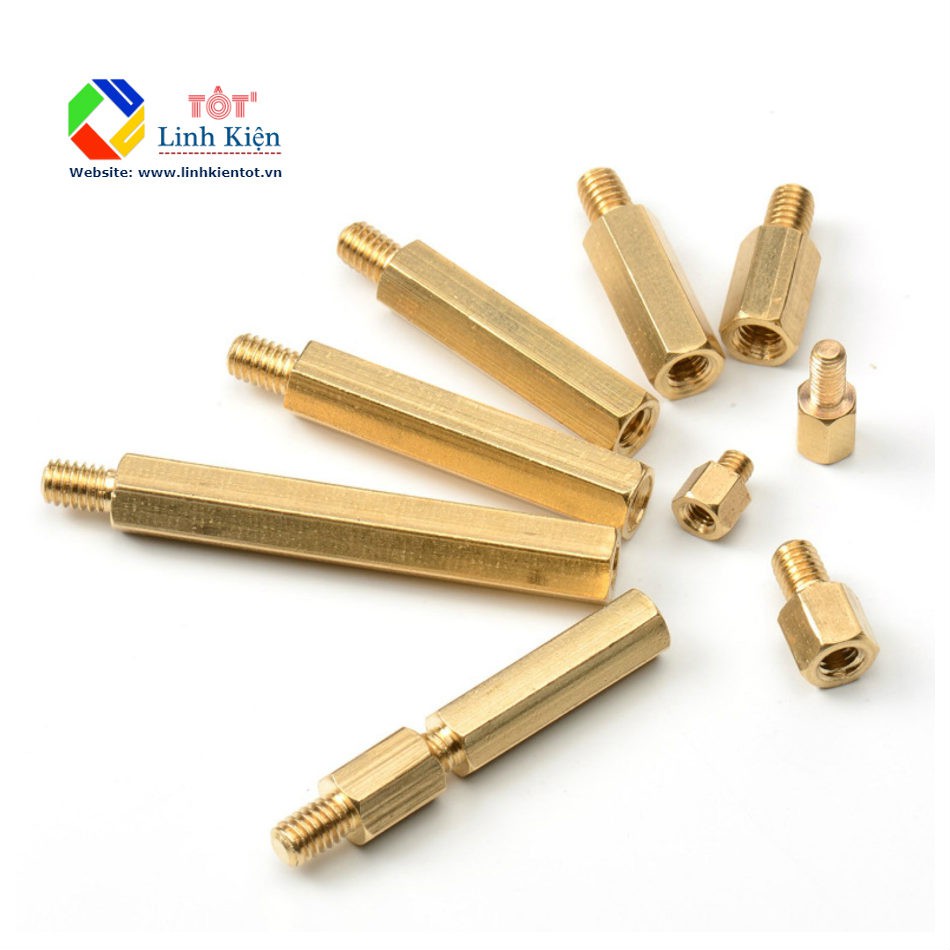 Trụ đồng lục giác M3*6  đực - cái, cọc đồng vặn ốc M3