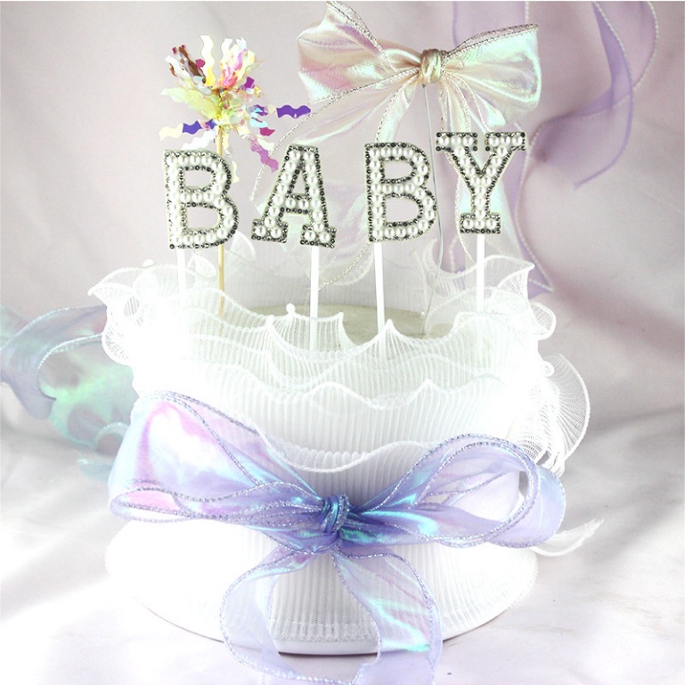 phụ kiện bánh kem [FREESHIP❤️] set 4 que cắm BABY