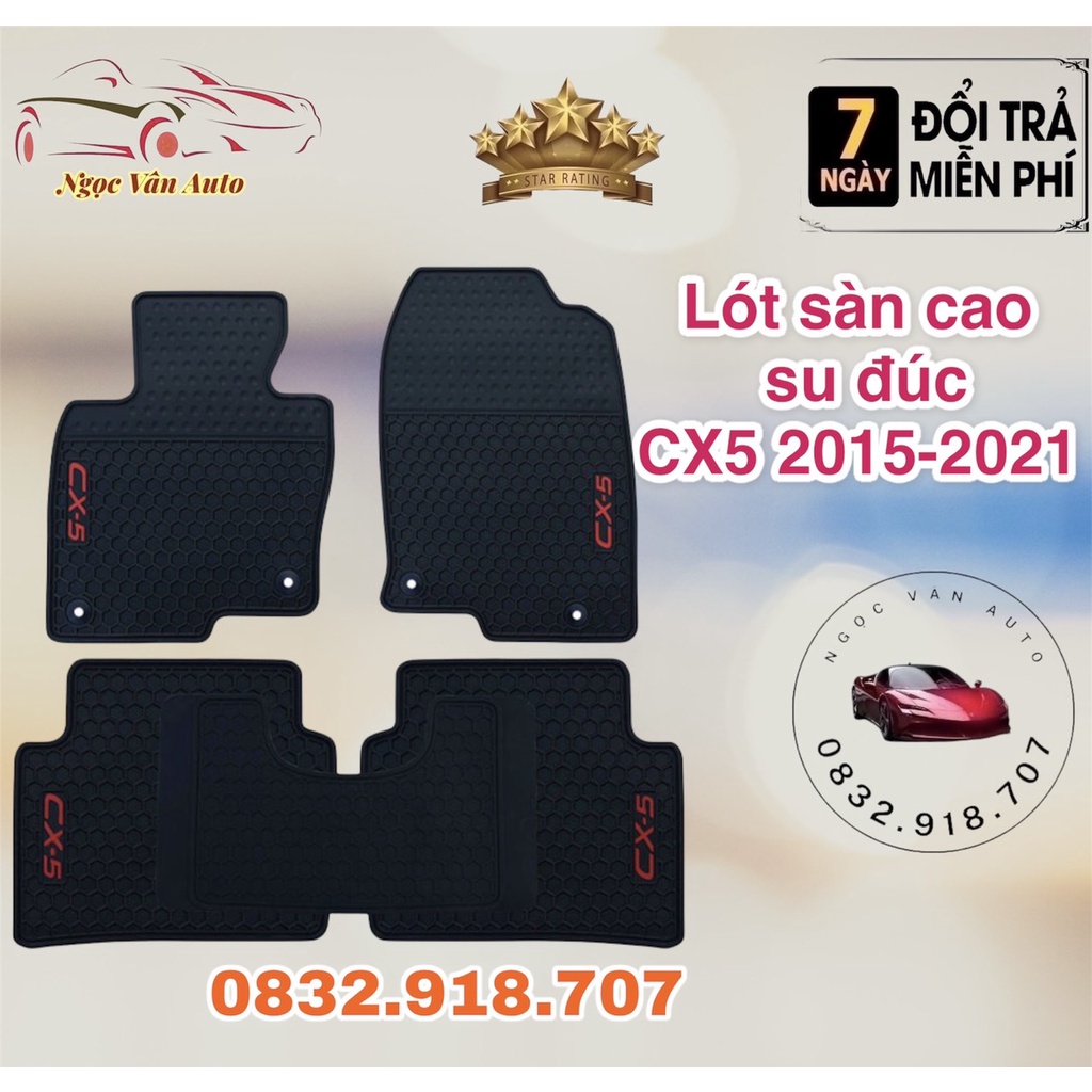 Lót sàn cao su đúc Mazda CX5 2015 - 2021 Hàng cao cấp không mùi