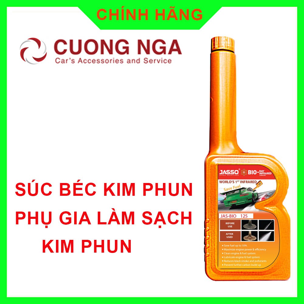 Phụ gia vệ sinh kim phun buồng đốt tiết kiệm xăng làm mạnh động cơ ô tô Jasso Bio - hàng nhập