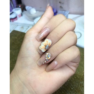 Hoa bột vẽ dán móng hoa ôm đá hàng vẽ sẳn