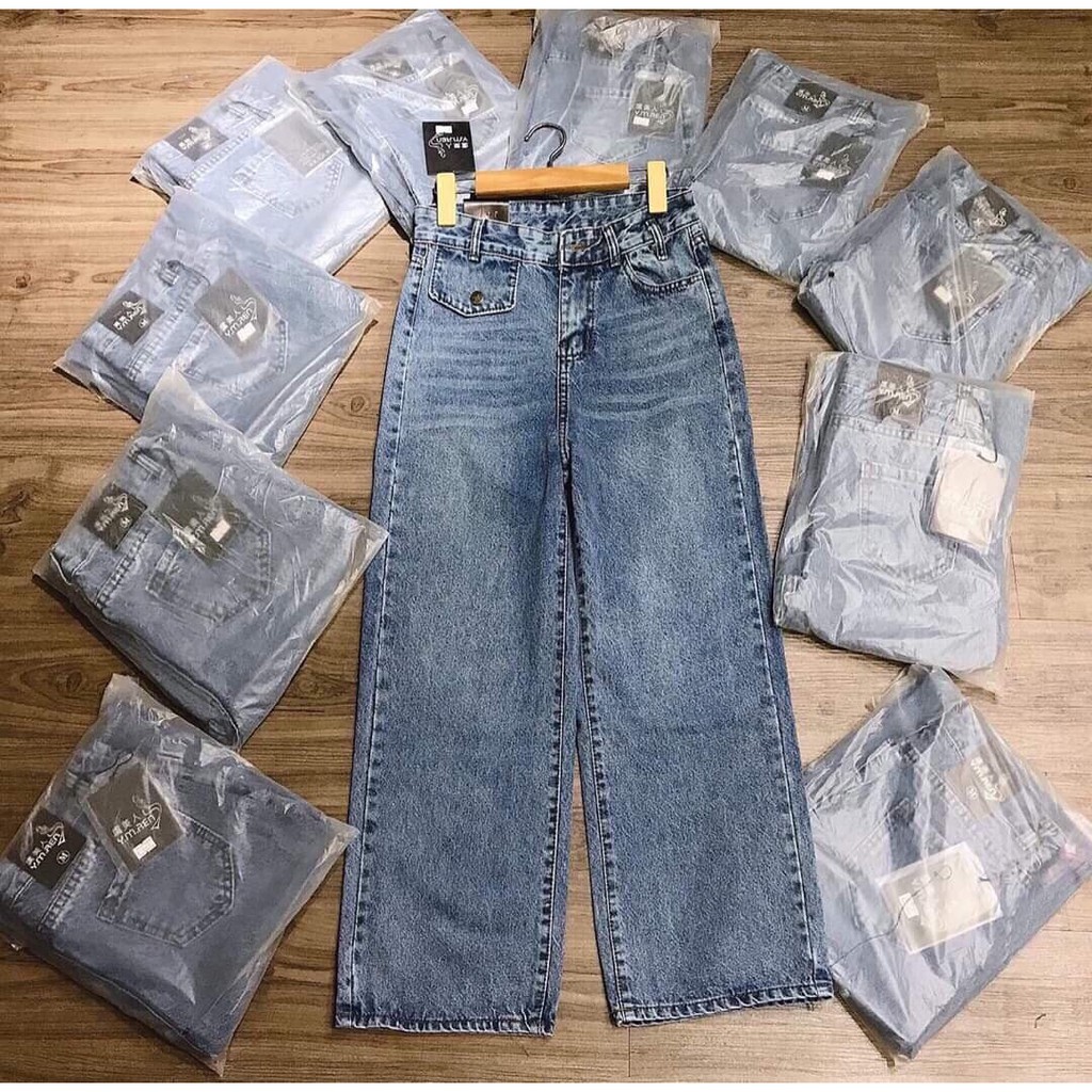 Quần Baggy Jeans Nữ Phong Cách OHS260