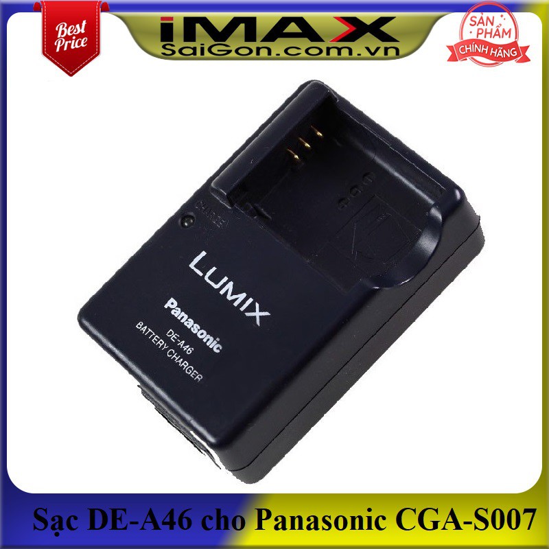 Sạc máy ảnh DE-A46 cho Panasonic CGA-S007/ DMW-BC10, Sạc dây